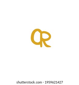 CR initial handwriting logo for identity