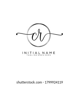 vector de logotipo de escritura a mano inicial