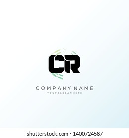 CR initial letter abstract logo design vector.
