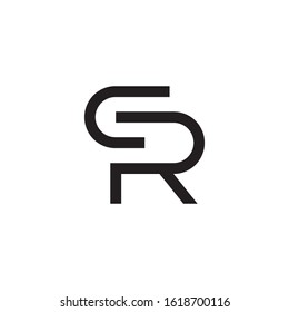 CR initial letter logo template vector icon design