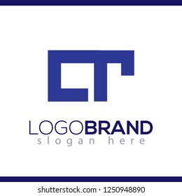 cr Initial Letter lowercase Linked logo icon vector