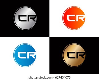 Cr initial letters circle logo
