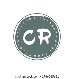 CR Initial logo Branding Brush wedding business