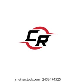 CR initial logo cool and stylish concept for esport or gaming logo as your inspirational