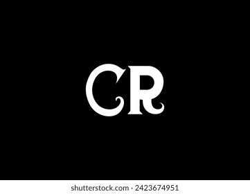 CR  initial logo design and modern logo design