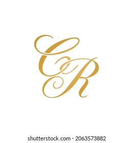 CR initial logo design vector stock