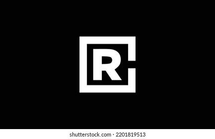  CR initial logo design vector modern 