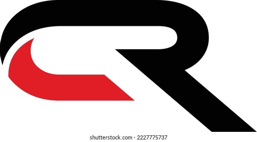 CR INITIAL LOGO DESIGN VECTOR