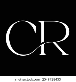 CR SÍMBOLO DE LOGOTIPO INICIAL DESIGN CRIATIVO