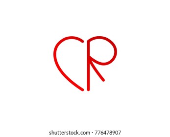 CR Initial love icon