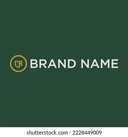 CR initial monogram logo with circle style design