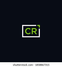 cr initial square logo design. square frame logo vector.	
