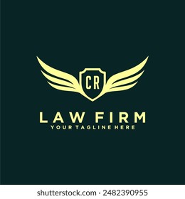 CR initials design modern legal attorney law firm lawyer advocate consultancy business logo vector