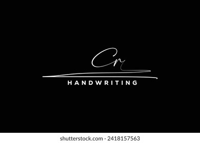 CR initials Handwriting signature logo. CR Hand drawn Calligraphy lettering Vector. CR  letter real estate, beauty, photography letter logo design.