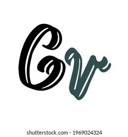 Cr initials handwritten logo for identity