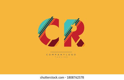 CR initials monogram letter text alphabet logo design