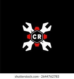 CR Initials Vektor Stok Otomotif Logo Design