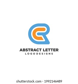 CR Letter abstract, modern logo template