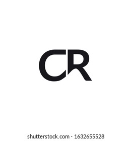 cr letter brand logo vector