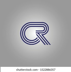 CR letter design and logo