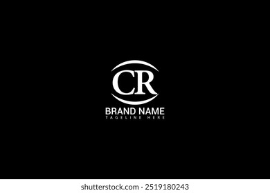 CR Letter Initial Logo Design Template Vector Illustration