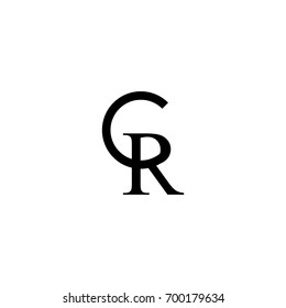 cr letter initial logo design