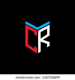 CR-Buchstaben Logo kreatives Design mit Vektorgrafik
