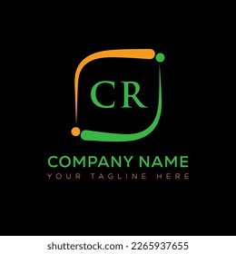 CR Brief Logo kreatives Design. CR einzigartiges Design.
