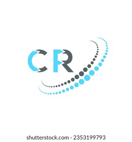 CR letter logo creative design. CR unique design.
