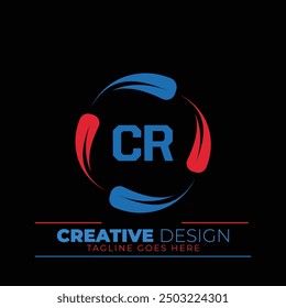 CR letter logo creative design. CR unique design. CR creative initials letter logo concept.