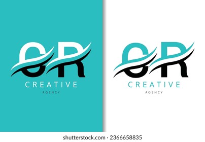 CR Letter Logo Design with Background and Creative company logo. Modern Lettering Fashion Design. Vector illustration