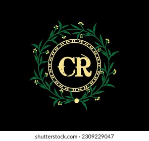 CR letter logo design with a circle shape. CR Logo design with unique and simple design.