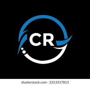 CR letter logo design with a circle shape. CR circle and cube shape logo design. CR monogram, business, real estate logo. CR Logo design with unique and simple design.