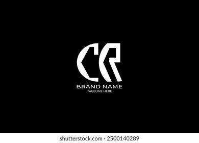 CR letter logo design with a circle shape CR Logo design. CR letter logo creative design. CR unique design. 