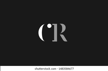 CR Letter Logo Design with Creative Modern Trendy Typography