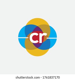 CR Letter Logo Design. Creative Icon Modern Letters Vector Logo.