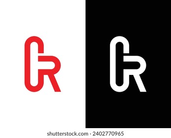 CR letter logo design icon