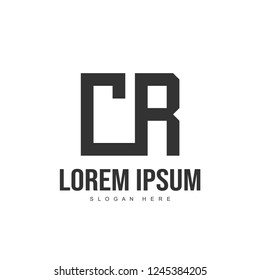 CR Letter logo design. Initial letter logo template design