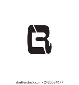 CR letter logo design template vector set.