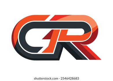 cr letter logo design unique modern