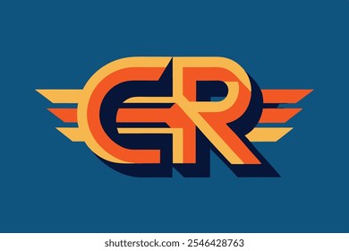 cr letter logo design unique modern