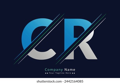 CR Letter logo design vector template.