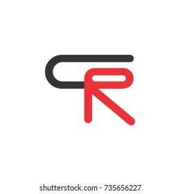 CR letter logo design vector