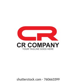 CR letter logo design vector template