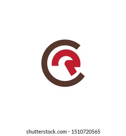 CR letter logo vector design icon