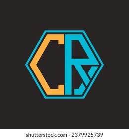 CR letter logo vector design symbol background