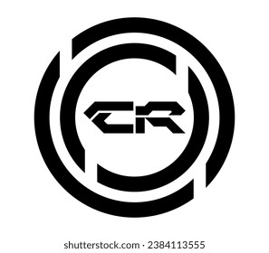 CR letter logo vector design icon