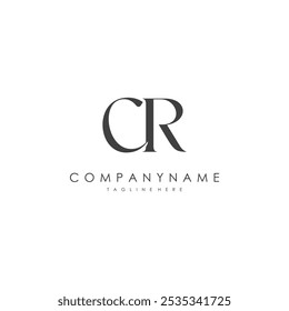 CR letter logo vector. logo template