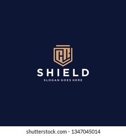 CR letter shield icon