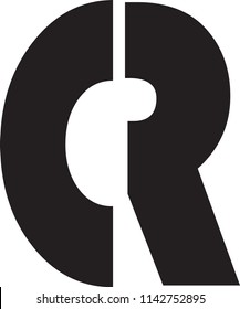 CR letter vector logo